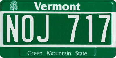 VT license plate NOJ717