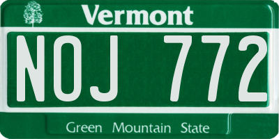 VT license plate NOJ772