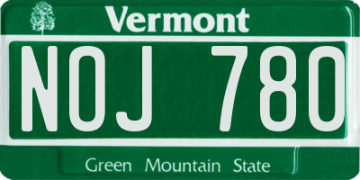 VT license plate NOJ780