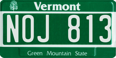 VT license plate NOJ813