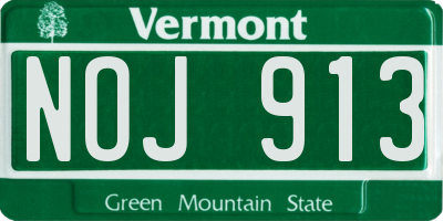 VT license plate NOJ913