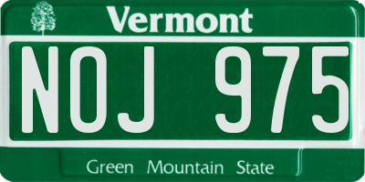 VT license plate NOJ975