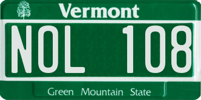 VT license plate NOL108