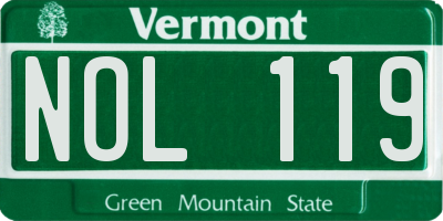 VT license plate NOL119