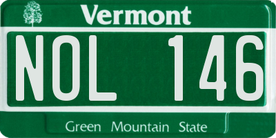 VT license plate NOL146
