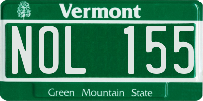 VT license plate NOL155
