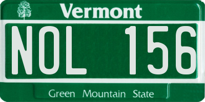 VT license plate NOL156