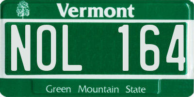 VT license plate NOL164