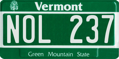 VT license plate NOL237