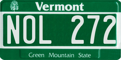 VT license plate NOL272