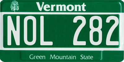 VT license plate NOL282