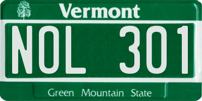 VT license plate NOL301