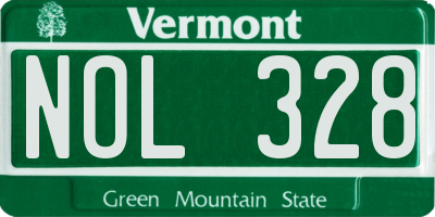 VT license plate NOL328