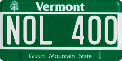 VT license plate NOL400