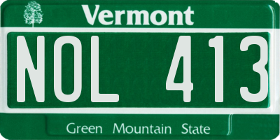 VT license plate NOL413