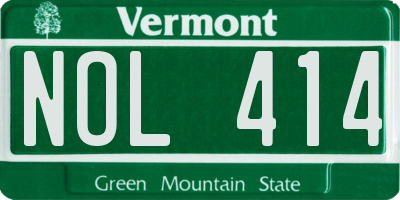 VT license plate NOL414