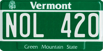 VT license plate NOL420