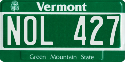 VT license plate NOL427