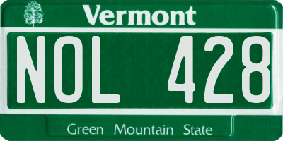 VT license plate NOL428