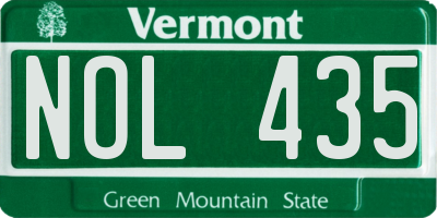 VT license plate NOL435