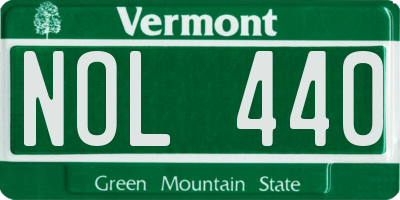 VT license plate NOL440