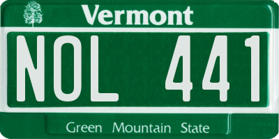 VT license plate NOL441