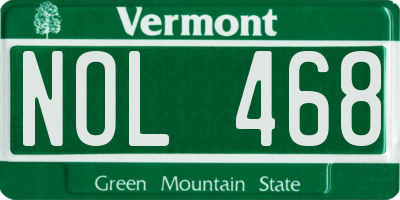 VT license plate NOL468