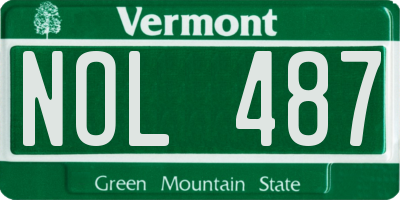 VT license plate NOL487