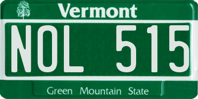 VT license plate NOL515