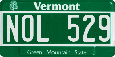 VT license plate NOL529