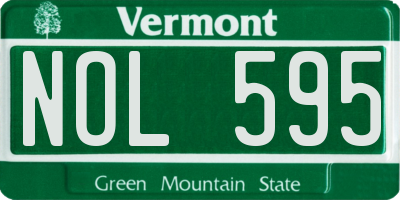 VT license plate NOL595
