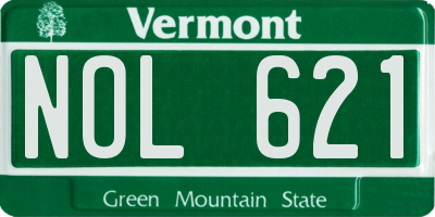 VT license plate NOL621