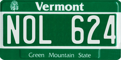 VT license plate NOL624
