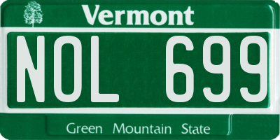 VT license plate NOL699
