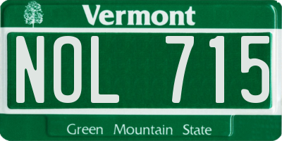 VT license plate NOL715