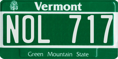 VT license plate NOL717