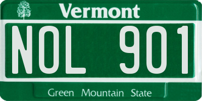 VT license plate NOL901