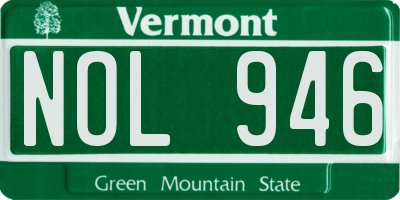 VT license plate NOL946
