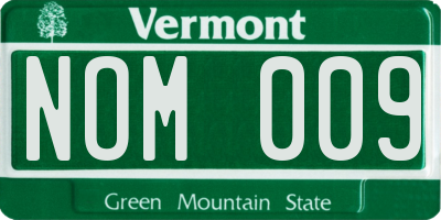 VT license plate NOM009