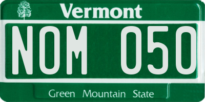 VT license plate NOM050