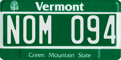 VT license plate NOM094