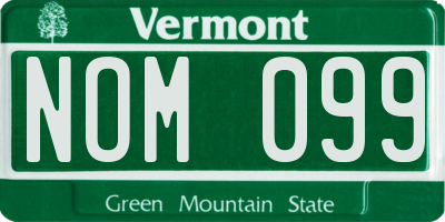 VT license plate NOM099