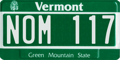 VT license plate NOM117