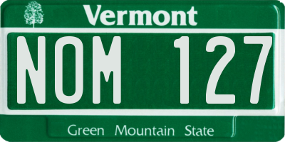 VT license plate NOM127