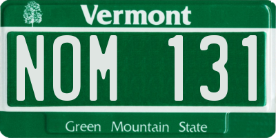 VT license plate NOM131