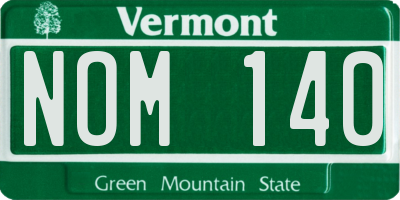 VT license plate NOM140