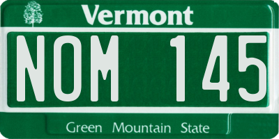 VT license plate NOM145