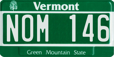 VT license plate NOM146