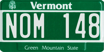 VT license plate NOM148