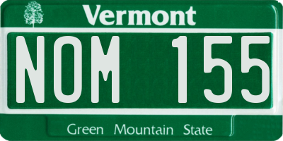 VT license plate NOM155